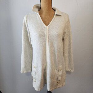 Soft Surroundings Gray Terry Tunic Jacket M